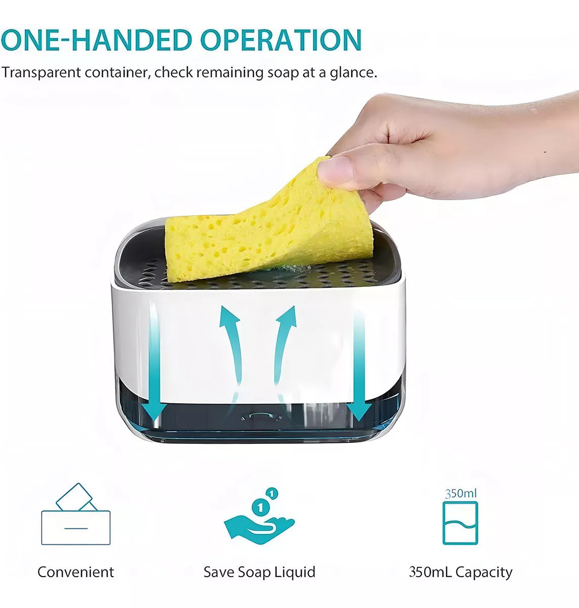 Suporte de esponja com dispensador de sabão