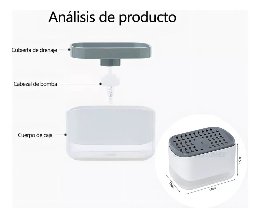 Suporte de esponja com dispensador de sabão