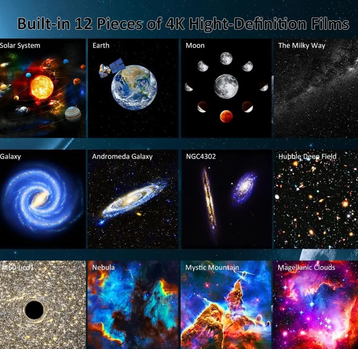 Projetor de galáxia planetária 12 em 1