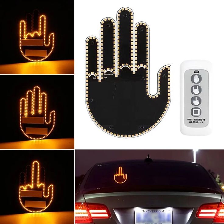 Mão Led Engraçada Para Carros